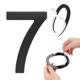 GLDonee Acrylic House Numbers - Modern Black Mailbox Numbers, 5 Inch, Self-adhesive for Outside Address, Apartments, Offices, Hotels