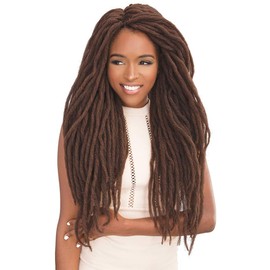 MULTI PACK DEALS! Janet Collection Synthetic Hair Crochet Braids Afropunk Locs 20" (4-PACK, M1B/27)
