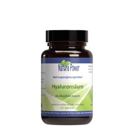 Nature Power Hyaluronic Acid 200 mg per Daily Consumption 60 Vegetable Capsules GMO Free and Vegan