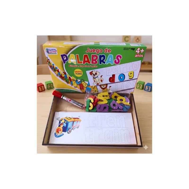 Juego Didacticos De Palabras Montessori Juego De Ortografía