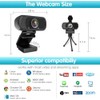 1080P Webcam,Live Streaming Web Camera with Stereo Microphone, Desktop or