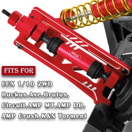 RCYouHott RC Upgrades Part for ECX 1/10 2WD Ruckus,Axe,Brutus,Circuit,AMP MT,AMP DB,AMP Crush,K&N Torment,Caster Block,Steering Blocks,Rear Stub Axle Carriers,Arms,Drive Shaft,Red