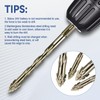 Four-Flute Sawtooth Eccentric Drill Bit, Four Edged Serrated Drill Bit