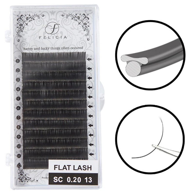 FELICIA Flat Lash, Matte Eyelash Extension, Ultra Soft, Single, Matsuec