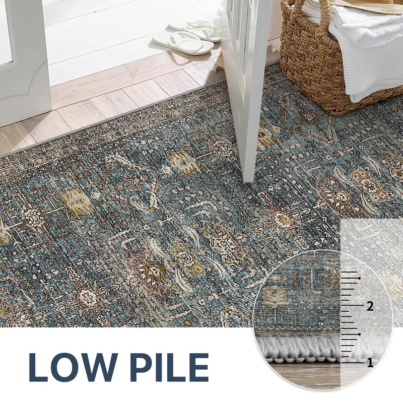 GENIMO 2x10 Non Slip Hallway Runner Rug, Machine Washable, Thin