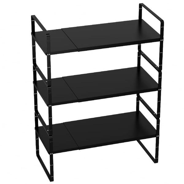 Slideep Expandable Cupboard Organizer,Large Kitchen Cabinet Organizer Stackable Shelf Organizer