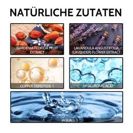 Shefave Copper Peptide Serum, Anti Wrinkle Serum, Kupfer Peptide Serum mit Hyaluronsäure, Reduzierung feiner Linien und Falten, Repariert der vorzeitigen Hautalterung, Anti aging Serum, 30ml