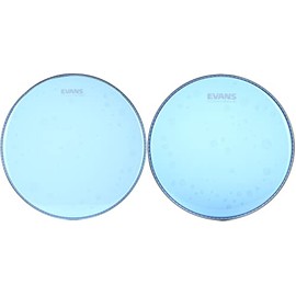 Evans Hydraulic Blue Drumhead - 16 inch + Evans Hydraulic Blue Drumhead - 12 inch Value Bundle