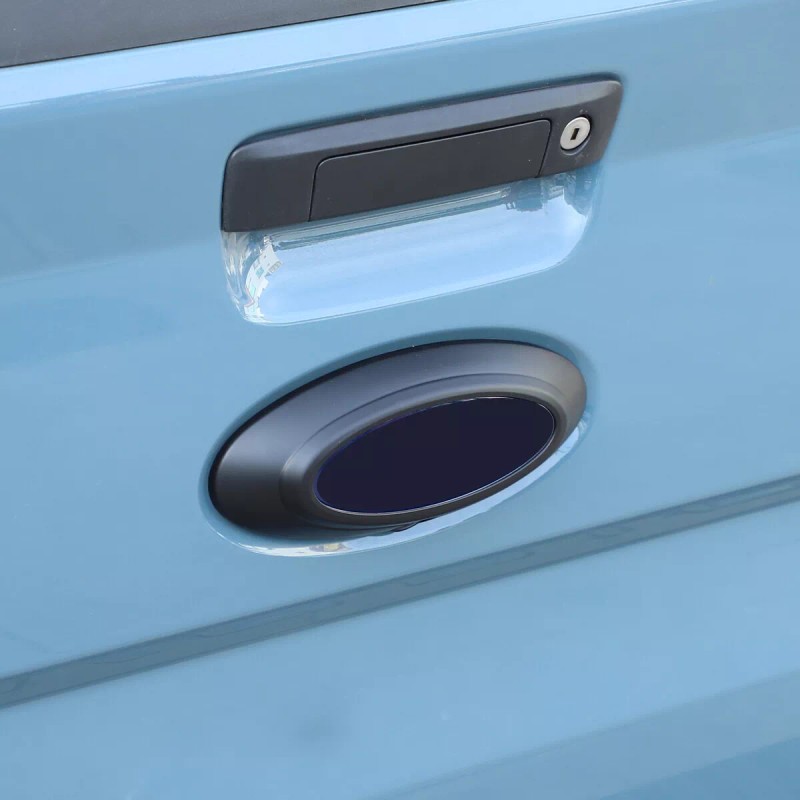 carpart2021 Matte Black Front & Rear Emblem Logo Ring trim