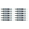 Pentel Maxiflo Dry Wipe Slim Chisel Tip Marker - Black