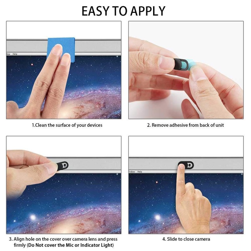 ivoler [6 Pack] Webcam Cover Slider for Privacy, 0.027in Ultra