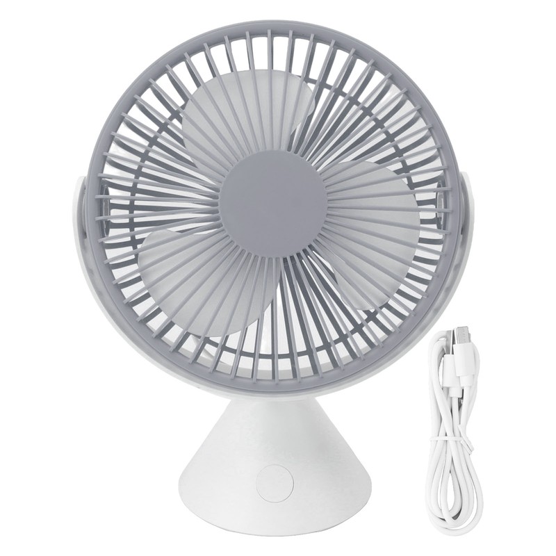 Mini Desk Fan with Hook USB Rechargeable 3 Speeds Wind