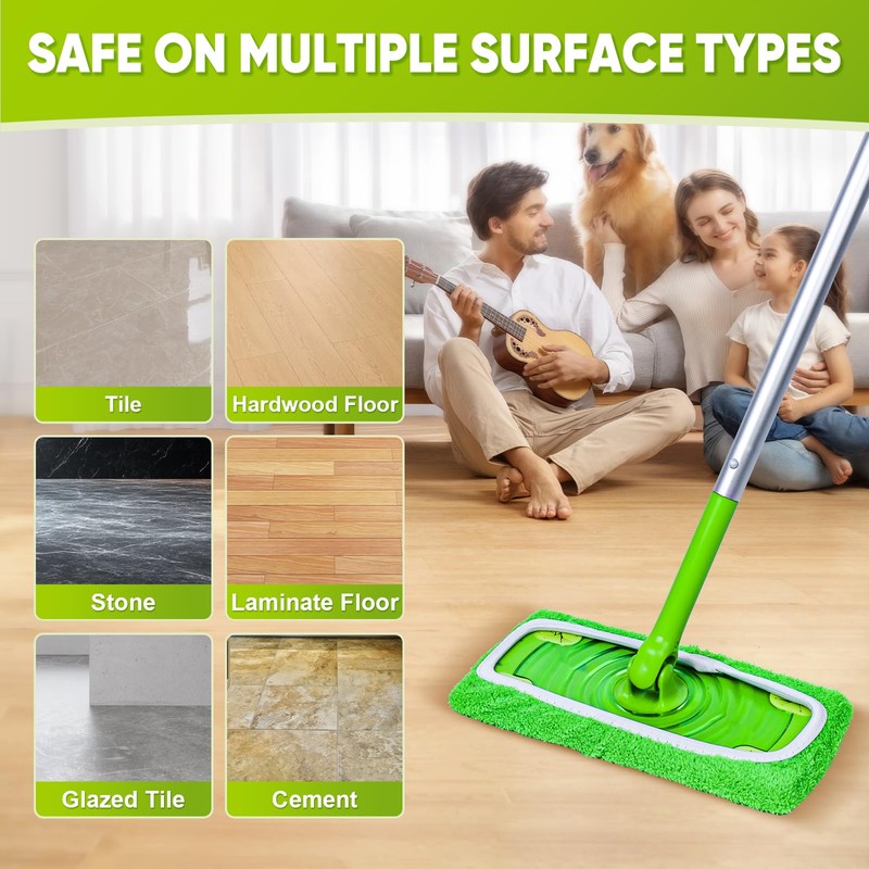 6-Pack Reusable Mop Pads Compatible with Sweeper Mop - 100%