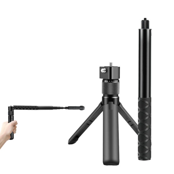 Time Handle Tripod with Invisible Selfie Stick,120cm Extended Selfie Stick