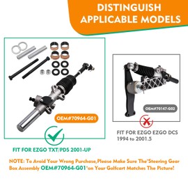 CLUBRALLY EZGO TXT/PDS Golf Cart Bushing Spindle King Pin Tube,Claw Copper Sleeve Kit, OEM#70648-G01, 70749G01, 70745G01