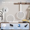 2PCS Electric Fly Swatter 4000V, 2-in-1 Foldable Bug Zapper Racket,