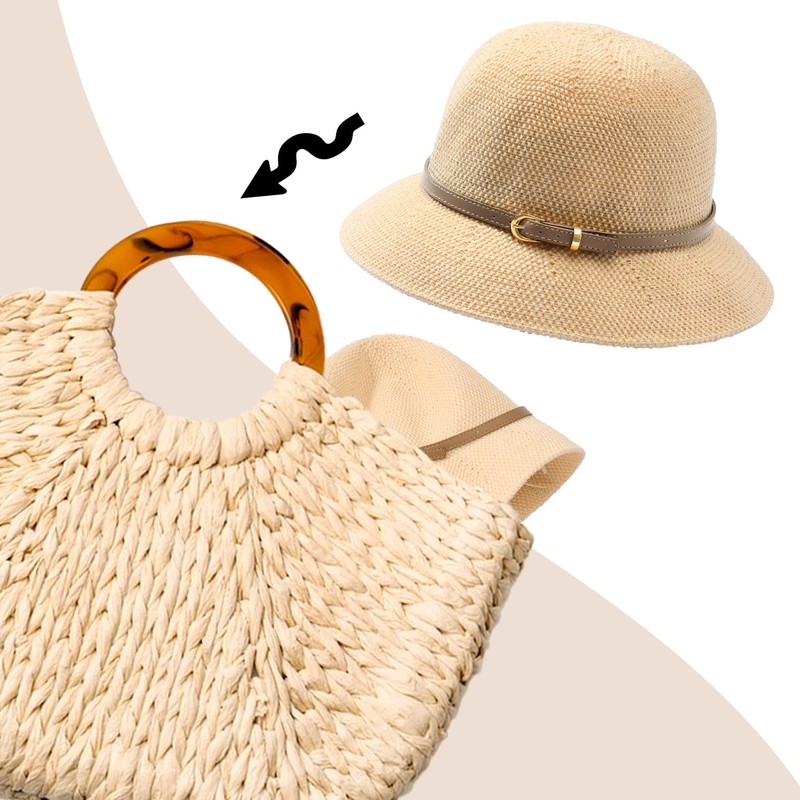 MILAKOO Womens Beach Sun Hat UV Protection Bucket Hat Soft