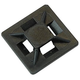 Cable Tie Base Black 19x19 | Cable Management Cable Tie Mounts Accessories Pack of 100 - HFC1/4BLACK