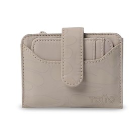 TOTTO Cartera de Dama - Mujer con sistema RFID Blocker y Monedero | TEXTURE S (Beige)