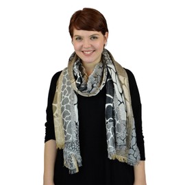 Belle Donne Pashmina Women Scarf Soft Wrap Shawl Animal Print Brown