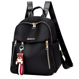Tokeya Women's Small City Backpack Casual Anti-Theft Daypack Daypack Lightweight Waterproof Shoulder Bag Adjustable Women Handbag for Shopping Travel Work Weekend Black