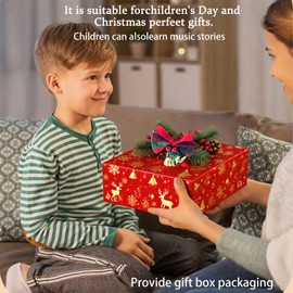 2025 Upgraded Kids Phonograph with 96 Audio Cards + 10 Recordable Cards, Early Learning Storytelling Machine, Educational Record Player Music Box, Toddler Toys for 3+ Years, Gift for Boys and Girls