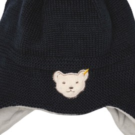 Steiff Unisex Baby Bobble Beanie Hat, Steiff Navy