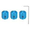 sourcing map 3 Pcs Aluminium Potentiometer Knobs, 1/4" (6mm) Universal