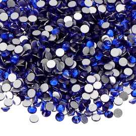 PATIKIL 4320Pcs SS10 Round Flatback Crystal 2.8-2.9mm Glass Rhinestones Gems Diamonds for DIY Crafts Clothes Shoes Nail Art Decoration, Dark Blue