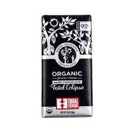 Equal Exchange Organic Chocolate, Total Eclipse Dark Chocolate (92%), 2.8 Ounce (Pack of 12)