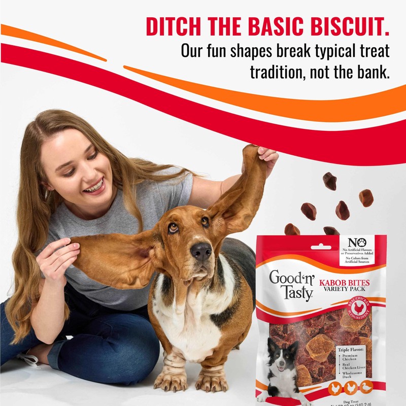 Good ‘n’ Tasty Kabob Bites, 12 oz, Treats For Dogs,