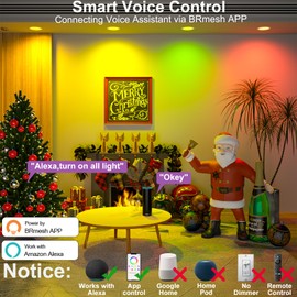 SikSog Smart Recessed Lighting 4 Inch Black RGBCW Color Changing 12W LED Downlight with Junction Box,1000 Lumen Recessed Ceiling Light Compatible with Alexa,Dimmable by Bluetooth Control -6Pack