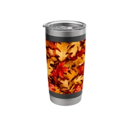 Autumn Fall Season Fall Leaves Pattern Graphic Women Teens Stainless Steel Insulated Tumbler