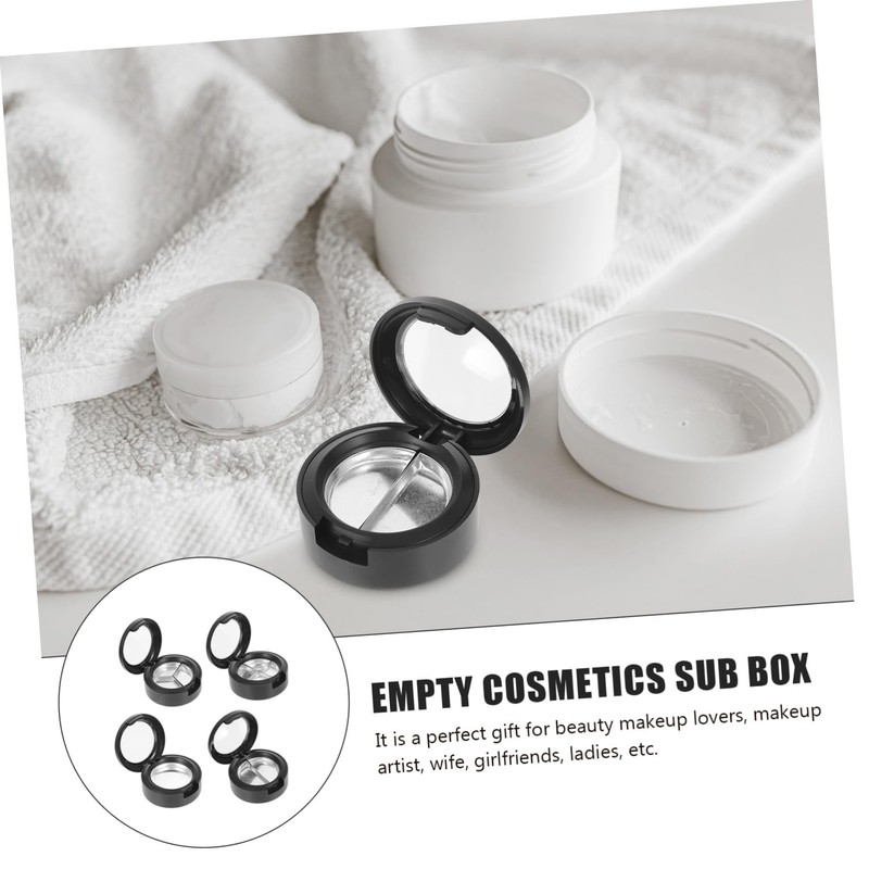 Cabilock 4 Pcs Empty Eyeshadow Case Multifunctional Compact Palette with