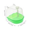 GANAZONO Multifunction Bird Bath Cage with Hole Covered Water Feeder