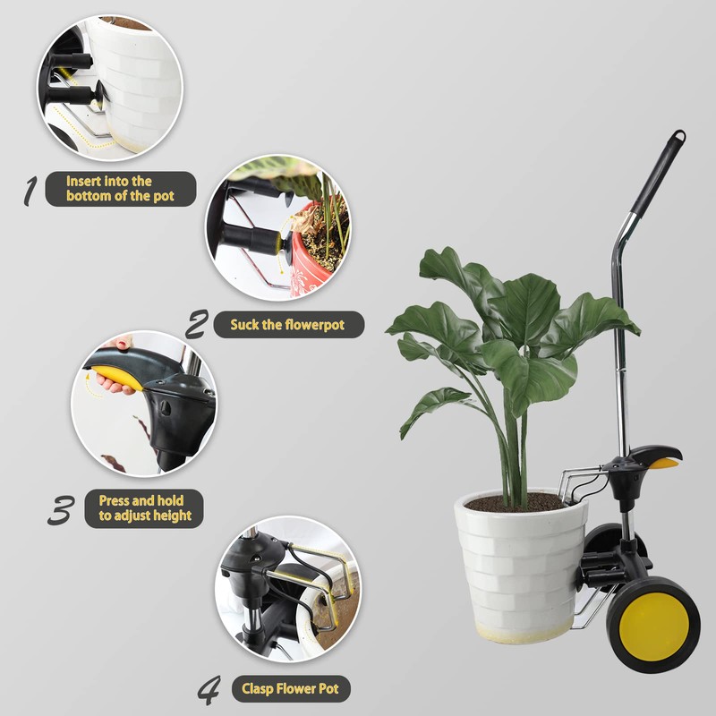 SQUEEZE master Garden Pot Mover with Free Wheels-Good Helper for