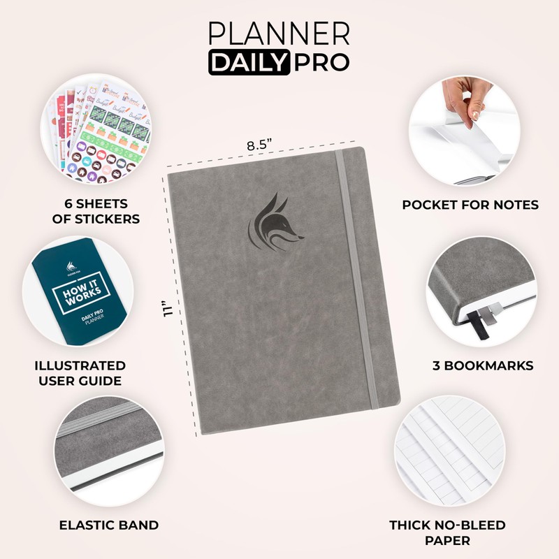 Clever Fox Planner Daily PRO - 8.5 x 11" A4