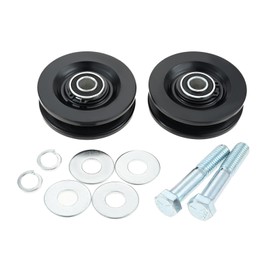 90040 Carriage Wheel Kit, Compatible with TranzSporter TP250 TP400 LH200 LH2000 Ladder Hoist - Roofing Ladder Hoist Parts with 2 Bolts, 2 Lock Washers, 4 Washers (2 Pcs)