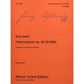 Impromptus: Nach den Quellen hrsg. von Ulrich Leisinger, Hinweise zur Interpretation von Robert D. Levin, Fingersätze von Paul Badura-Skoda. op. 90. D 899. Klavier. (Wiener Urtext Edition)