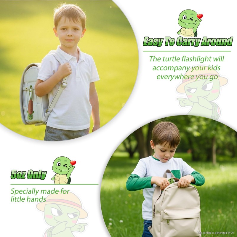 Tepreswes Teprewes Turtle Outdoor Kid's Flashlight Rechargeable, Led Flashlight, Fun