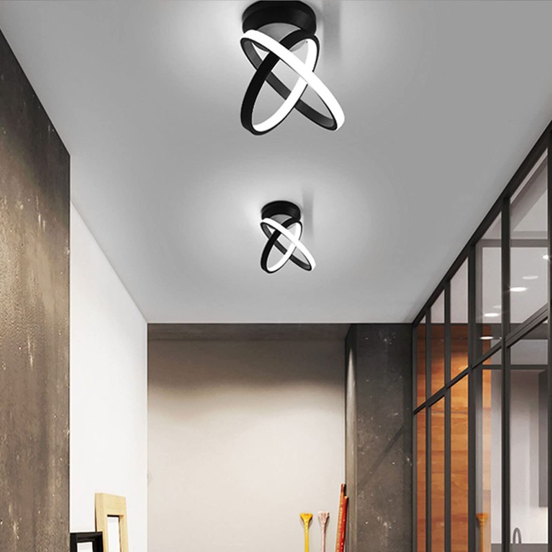 CANEOE Black Led Ceiling Light, 6000K Lighting Fixtures, Metal Creative