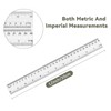 ZUFECY 4 Pack 12-inch Flexible Rulers, 30cm Bendable Translucent Plastic