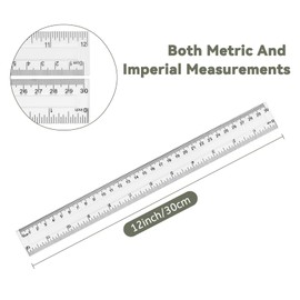 ZUFECY 4 Pack 12-inch Flexible Rulers, 30cm Bendable Translucent Plastic Ruler for School, Office, Art Drawing & Measuring Tools