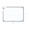 Flash Cards, Ruled with Violet Frame, A6, Pack of 80