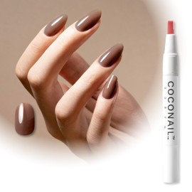 HEMA Free Peel Off Gel Nail Self Nail Gel Nail Seal Peel Off Color Gel Nail Tip Anti Allergies Transparent Easy Beginner Self Kit Set Clear Base Sheer Color Top Pen Brush Stick COCONAIL B06 Lamb