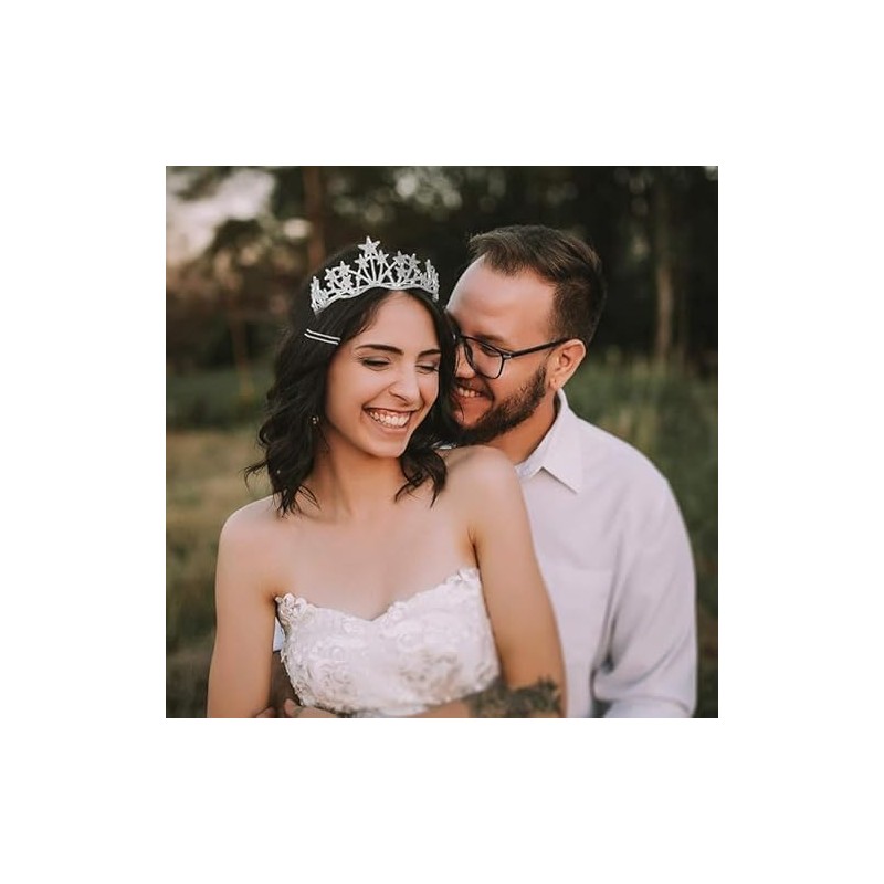 Star Shaped Rhinestone Crowns Bridal Crowns Tiaras Bridal Headpiece for