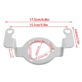 LOOBOR Air Cleaner Filter Support Carb Support Bracket Replacement For Harley Big Twin/Twin Cam 1993-2017 (Chrome)