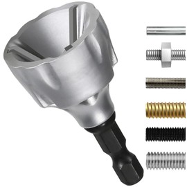 Deburring External Chamfer Tool, with Sharp Tungsten Carbide Blades, Fast Hex Shank Deburr Drill Bit, External Burr Removal for Metal Rod Bolt Pipe 3D Printing PVC in 1/8" to 3/4" Diameter (3~19mm)