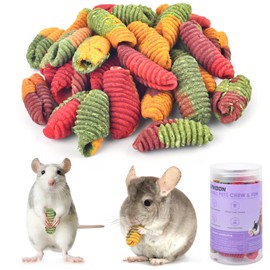 ERKOON Chinchilla Treats, Timothy Grass Chew Toys for Teeth for Rabbit Guinea Pig Gerbil Rat Dwarf Hamster (Large Size-1 Pack)