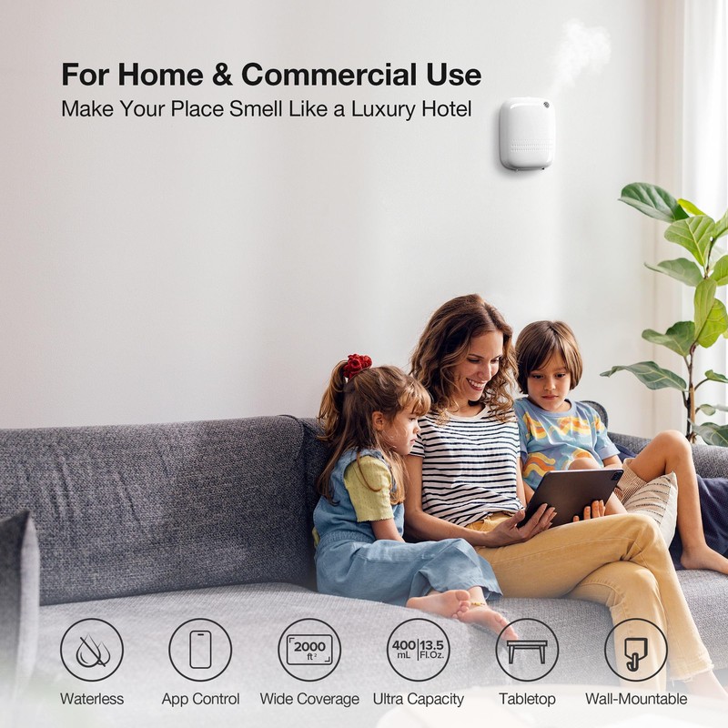 Smart Waterless Essential Oil Diffuser (400 mL Capacity) Hotel Scent